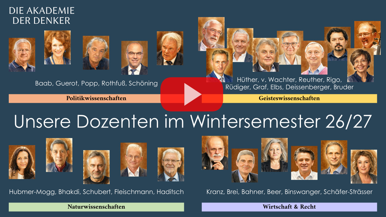 Präsentation Wintersemester 26/27: Unsere Dozenten, Geisteswissenschaften